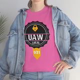 3 UAW local 931 Heavy Cotton Tee