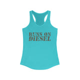 Runs on Diesel Printed Women's Ideal Racerback Tank