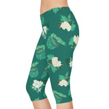 Flower Design Women's Capri Leggings