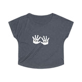 Hands print Women's Tri-Blend Dolman