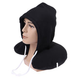 Travel Pillow Hooded U-Shaped Pillow Cushion Car Office Airplane Head Rest Neck Pillow Travel Pillow Accessories