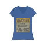 Warning Women's Jersey Short Sleeve V-Neck Tee