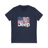 Jeep Unisex Jersey Short Sleeve V-Neck Tee