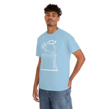 Chevy Over Dodge Table Heavy Cotton Tee