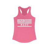 USA Made  Printed Women's Ideal Racerback Tank