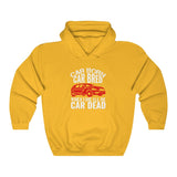 Car Dead Red Hooded Sweatshirt