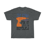 Dad Fix Screwed Heavy Cotton Tee BLK