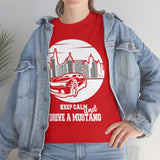 Keep Calm Mustang Heavy Cotton Tee BLK