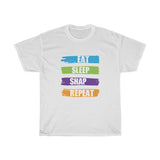 Eat Sleep Repeat Heavy Cotton Tee