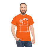 Chevy Over Dodge Table Heavy Cotton Tee