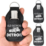 Old School Detroit Sanitizer Bottle Keychains