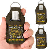 Jeep Cherokee Sanitizer Bottle Keychains