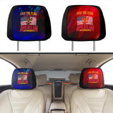 I Fly The Flag  For The American Autoworker Headrest Covers