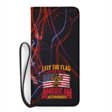 I Fly The Flag  For The American Autoworker Clutch Purse