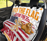 I Fly The Flag  For The American Autoworker Pet Seat Cover