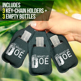 What up Doe Sanitizer Bottle Keychains