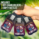 Dirty Mitten Sanitizer Bottle Keychains