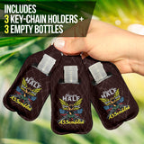 Never Half Assembled Sanitizer Bottle Keychains