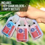 I Love UAW Sanitizer Bottle Keychains