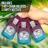 Dinosaur Worker Sanitizer Bottle Keychains