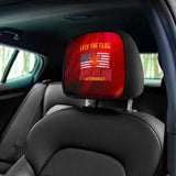 I Fly The Flag  For The American Autoworker Headrest Covers