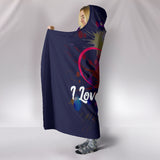 I Love Autoworker Hooded Blanket