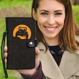 Black Orange Car Wallet Phone Case