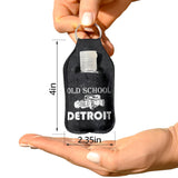 Old School Detroit Sanitizer Bottle Keychains