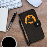 Black Orange Car Wallet Phone Case